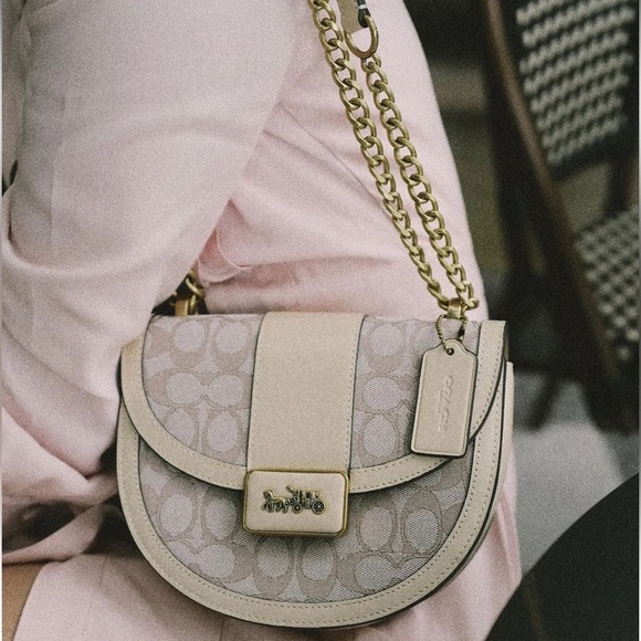Coach Alie Saddle Bag Stone Ivory - Picture 7 of 7